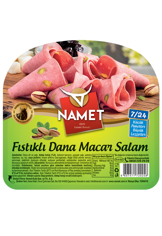 7/24 Fıstıklı Dana Macar Salam