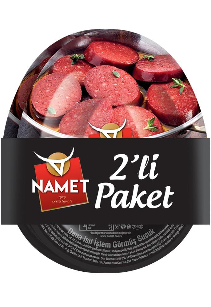 2'li Paket Klasik Dana Isıl İşlem Görmüş Sucuk