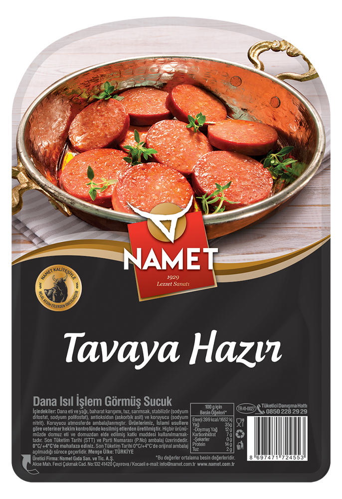 Tavaya Hazır Dilimli Dana Isıl İşlem Görmüş Sucuk