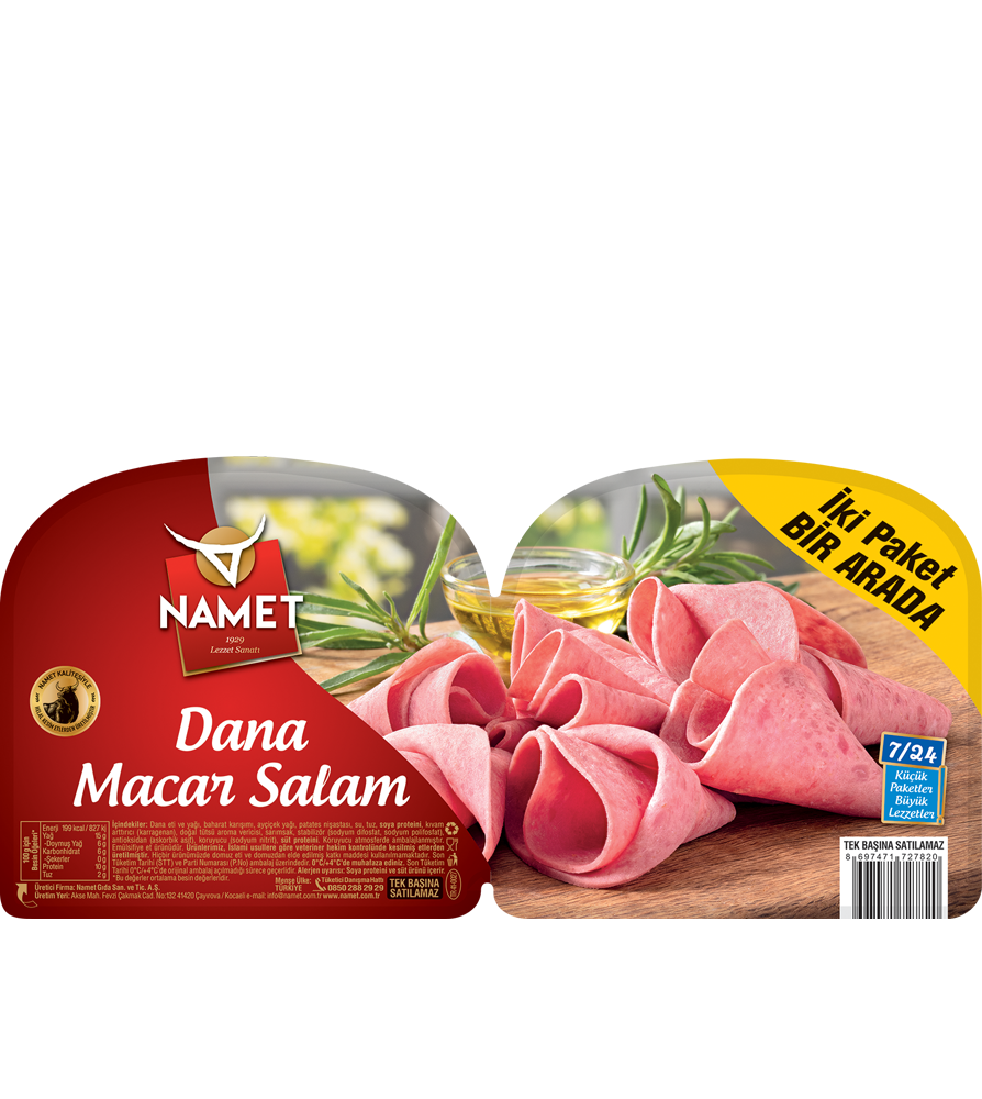2 Paket Bir Arada 7/24 Dana Macar Salam