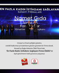 En Fazla Kadın İstihdamı Sağlayan Sanayi Firmaları Ödülü