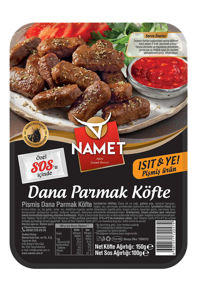 Pişmiş Soslu Dana Parmak Köfte